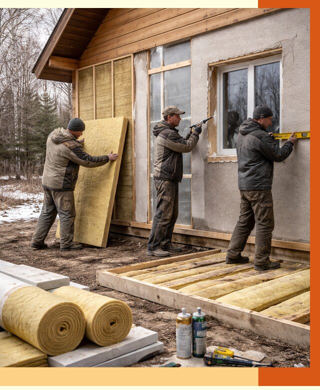 Утепление дачного дома в слободском от 4895 руб/м2 — недорого | ТепломастерСлб