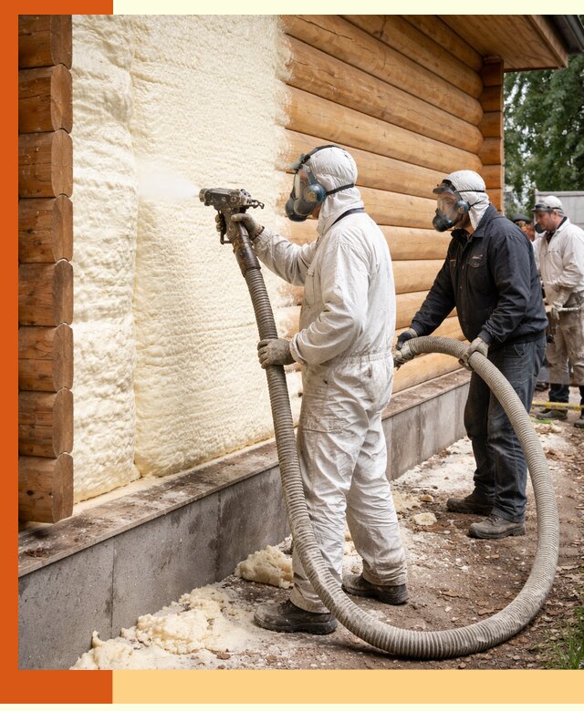 Утепление дома из бруса пенополиуретаном в слободском