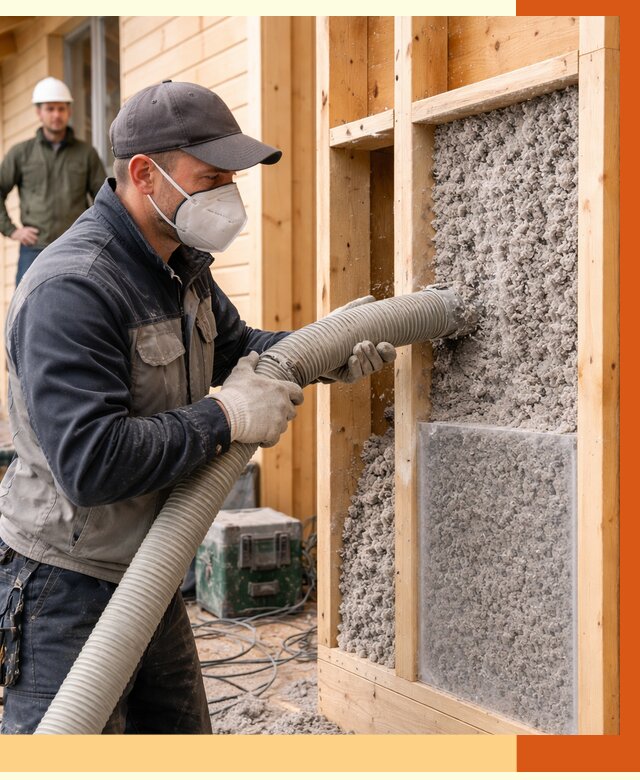 Утепление дома из бруса эковатой в слободском от 1906 руб/м2 | ТепломастерСлб