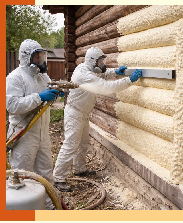 Утепление бревенчатого дома ППУ в слободском эффективной изоляцией