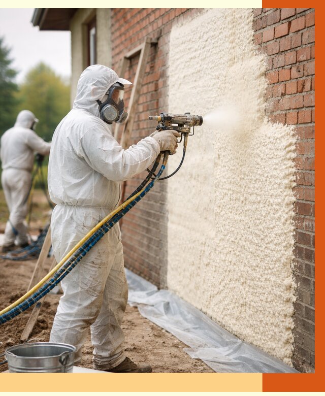 Утепление кирпичного дома ППУ в слободском под ключ от 6698 руб. | ТепломастерСлб