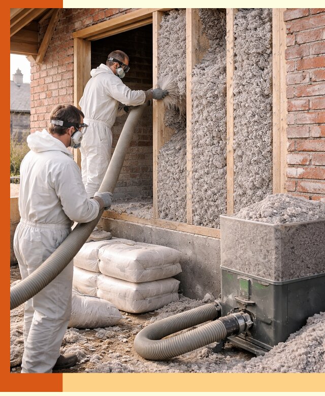 Утепление кирпичного дома эковатой в слободском