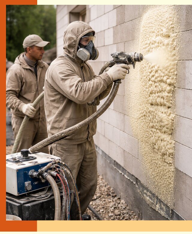 Утепление дома из газобетона ППУ в слободском — надежная теплоизоляция