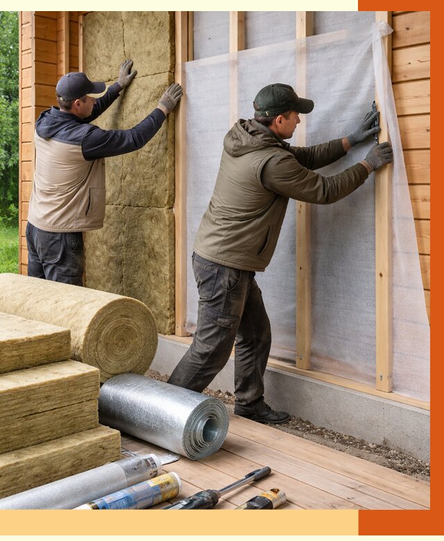 Утепление дома из двойного бруса в слободском от 4946 руб./м² — ТепломастерСлб под ключ