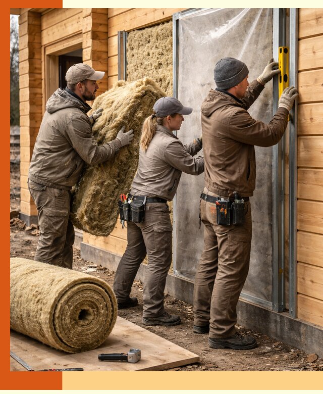 Утепление дома из двойного бруса в слободском качественно и надёжно