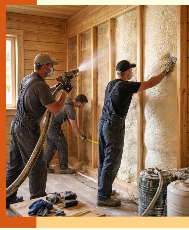 Утепление бани пенополиуретаном (ППУ) в слободском