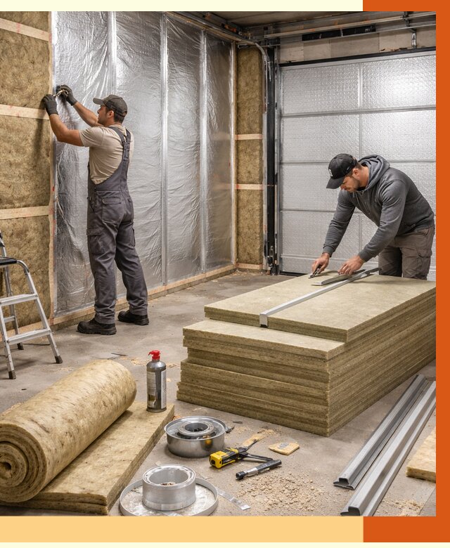 Утепление гаража в слободском от 4637 руб/м2 — комплексное утепление ворот и стен | ТепломастерСлб