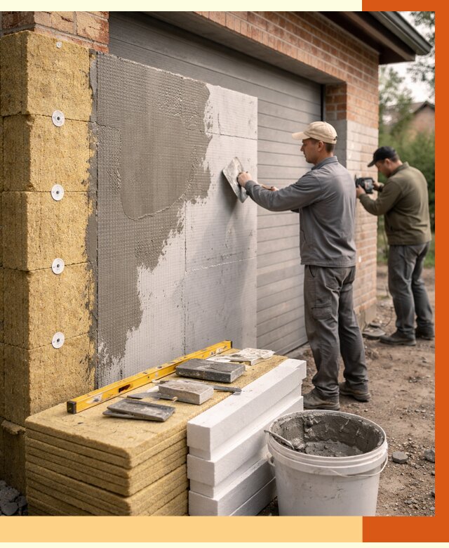 Утепление гаража снаружи в слободском от 4328 руб. за м2 — наружное утепление под ключ | ТепломастерСлб