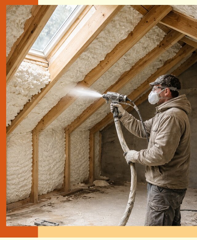 Утепление мансарды ППУ в слободском быстро и надежно