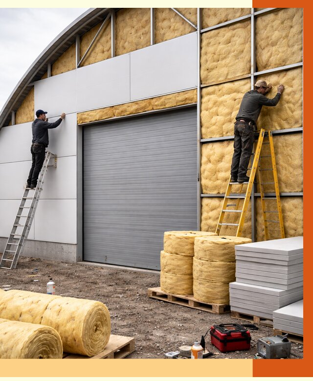 Утепление ангара пенополиуретаном в слободском от 7420 руб./м² — комплекс от ТепломастерСлб