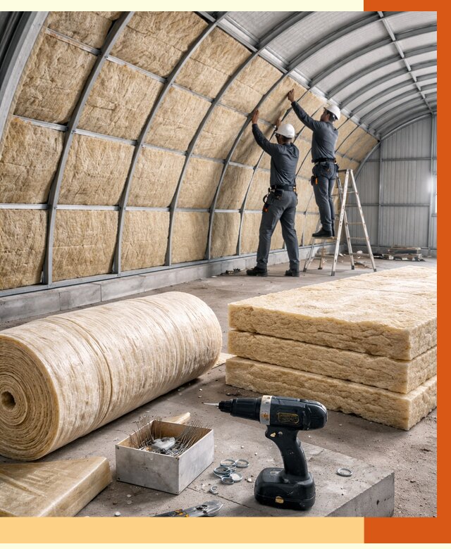 Утепление арочного ангара в слободском от 3298 руб./м2 под ключ | ТепломастерСлб