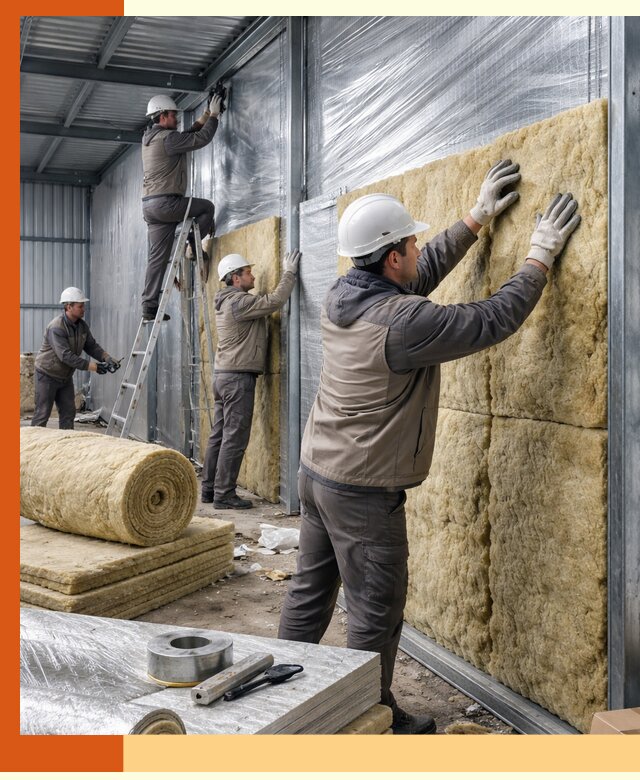 Утепление металлического склада в слободском: теплоизоляция и герметизация