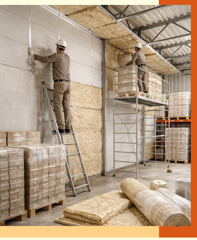 Утепление склада готовой продукции в слободском от 2009 руб./м2 — комплексно | ТепломастерСлб