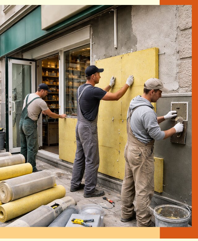 Утепление магазина в слободском от 4637 руб/м2 — цена, стены и снаружи | ТепломастерСлб