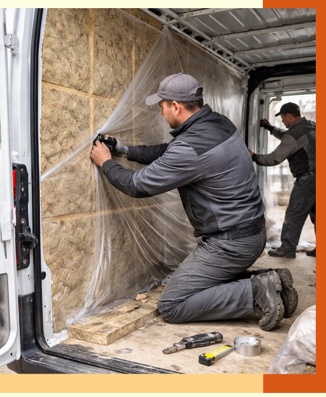 Утепление фургона в слободском от 17003 руб/м2 — утепление фургона ППУ и кузова | ТепломастерСлб