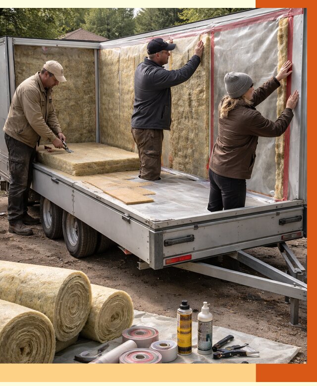 Утепление прицепа в слободском под ключ от 12881 руб. — комплекс от ТепломастерСлб