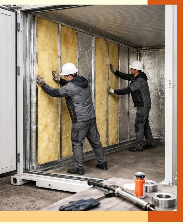 Утепление рефрижераторного контейнера в слободском от 46373 руб./м² | ТепломастерСлб