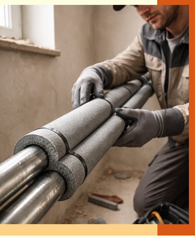 Утепление труб отопления в слободском от 2937 руб. за м² — услуги под ключ | ТепломастерСлб