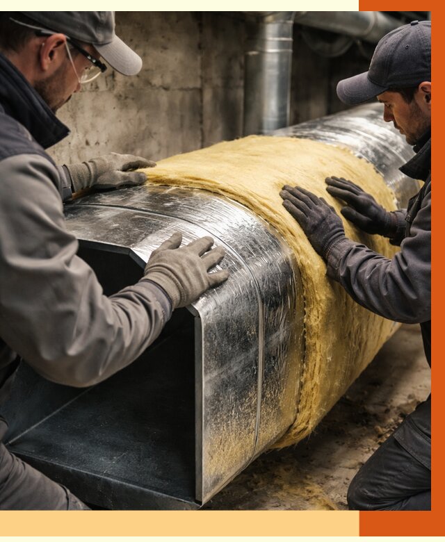 Утепление воздуховодов в слободском от 4328 руб. — теплоизоляция вентиляции | ТепломастерСлб