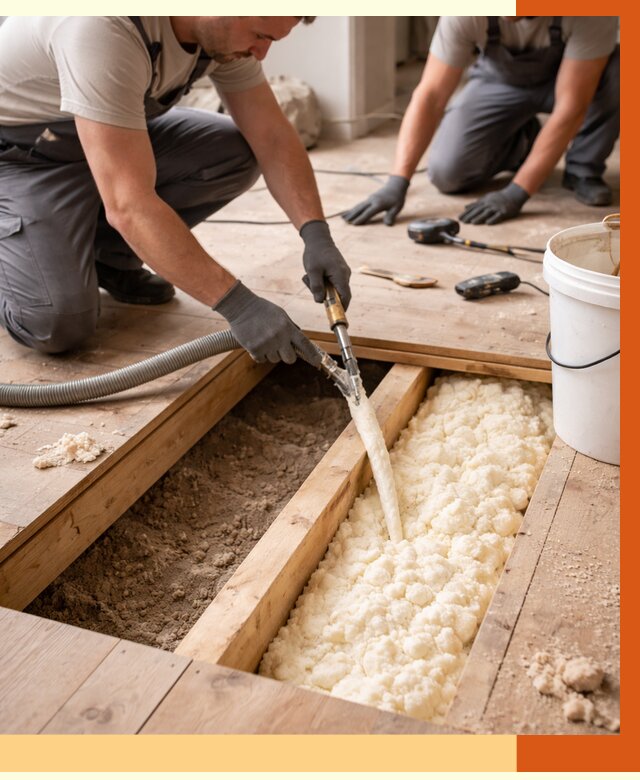 Заполнение пустот пола в слободском от 2782 руб. — утепление пустот пола под ключ | ТепломастерСлб