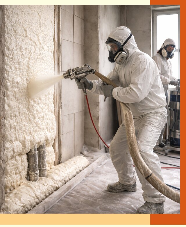 Напыление пенополиуретана в слободском от 7729 руб./м2 — услуги и монтаж ППУ | ТепломастерСлб