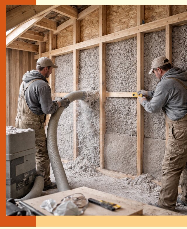 Утепление эковатой стен, потолков и перекрытий в слободском