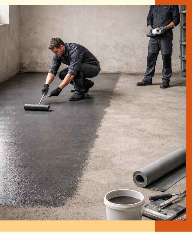 Гидроизоляция гаражного пола в слободском от 3607 руб./м² — ТепломастерСлб профессионально