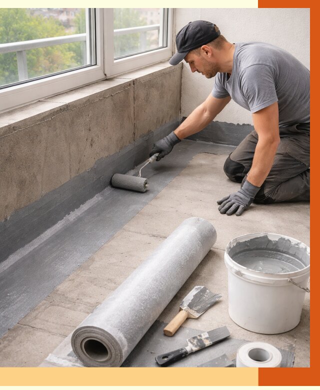 Профессиональная гидроизоляция балкона в слободском от 4328 руб. | ТепломастерСлб