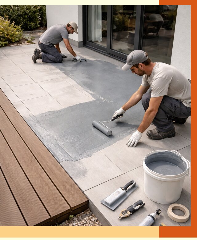 Гидроизоляция террасы в слободском под ключ от 7729 руб./м² | ТепломастерСлб