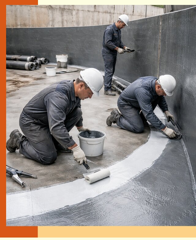 Гидроизоляция резервуара для топлива в слободском