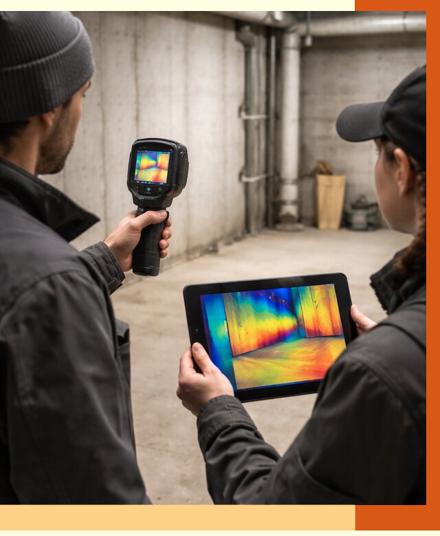 Тепловизионное обследование подвала в слободском от 4637 руб. — проверка гидроизоляции | ТепломастерСлб
