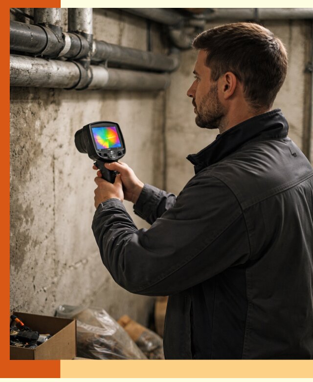 Тепловизионное обследование подвала в слободском для поиска утечек тепла