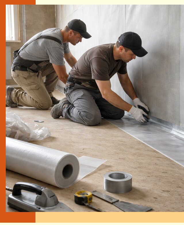 Монтаж пароизоляции для дома и помещений в слободском