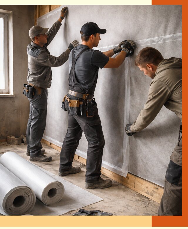 Монтаж ветроизоляции в слободском от 4637 руб./м2 — профессионально | ТепломастерСлб