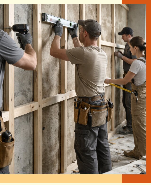 Монтаж обрешетки под утепление в слободском от 1185 руб/м² | Заказать у ТепломастерСлб